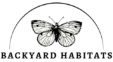 Backyard Habitats logo with a moth.